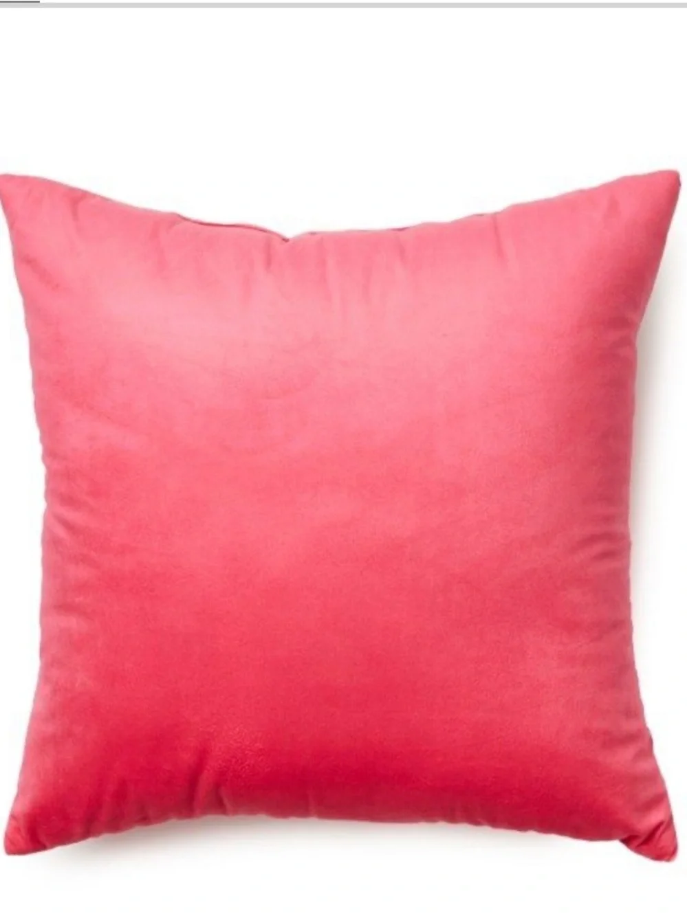 Hot Pink Velvet Square Accent Pillow 18x18” Filled Throw Pillow